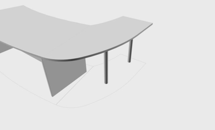 RETOUR GAUCHE POUR BUREAU DIRECTION TONO SIMPLE – Image 2