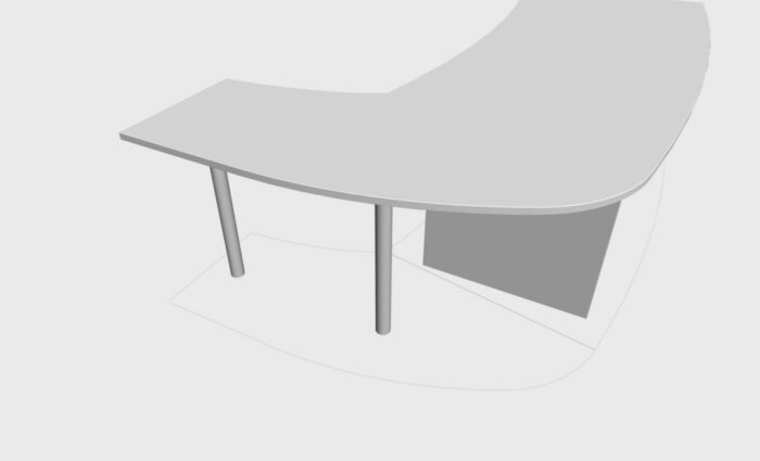 RETOUR DROIT POUR BUREAU DIRECTION TONO SIMPLE – Image 2