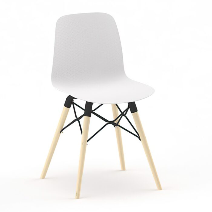 LOT DE 4 CHAISES NUT PIEDS BOIS MYCONOS
