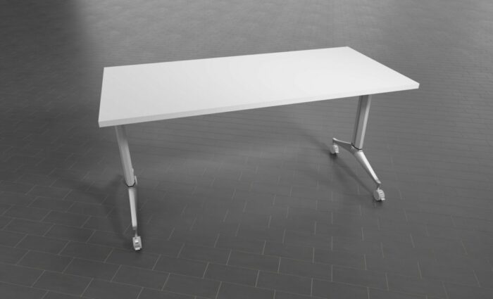 TABLE NET PLIABLE À ROULETTES