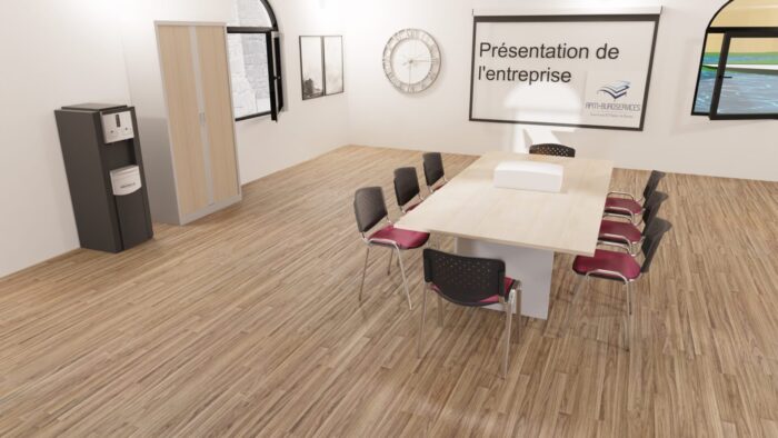 Pack 1 Table 8 Chaises Pour Réunion – Conférence – Image 3